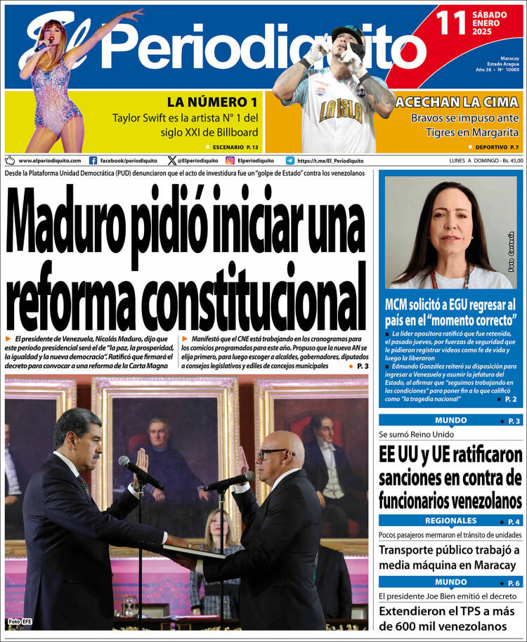 Portada de Periodiquito de Aragua (Venezuela)