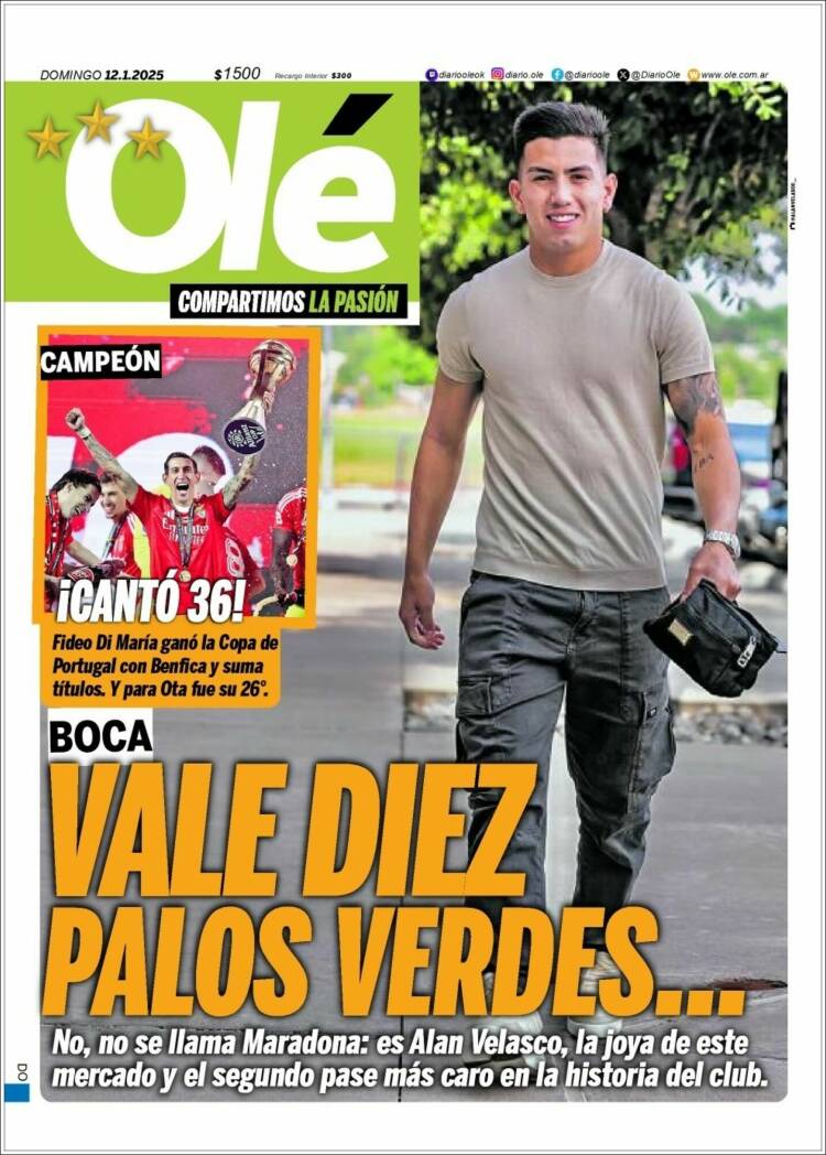 Portada de Olé (Argentina)