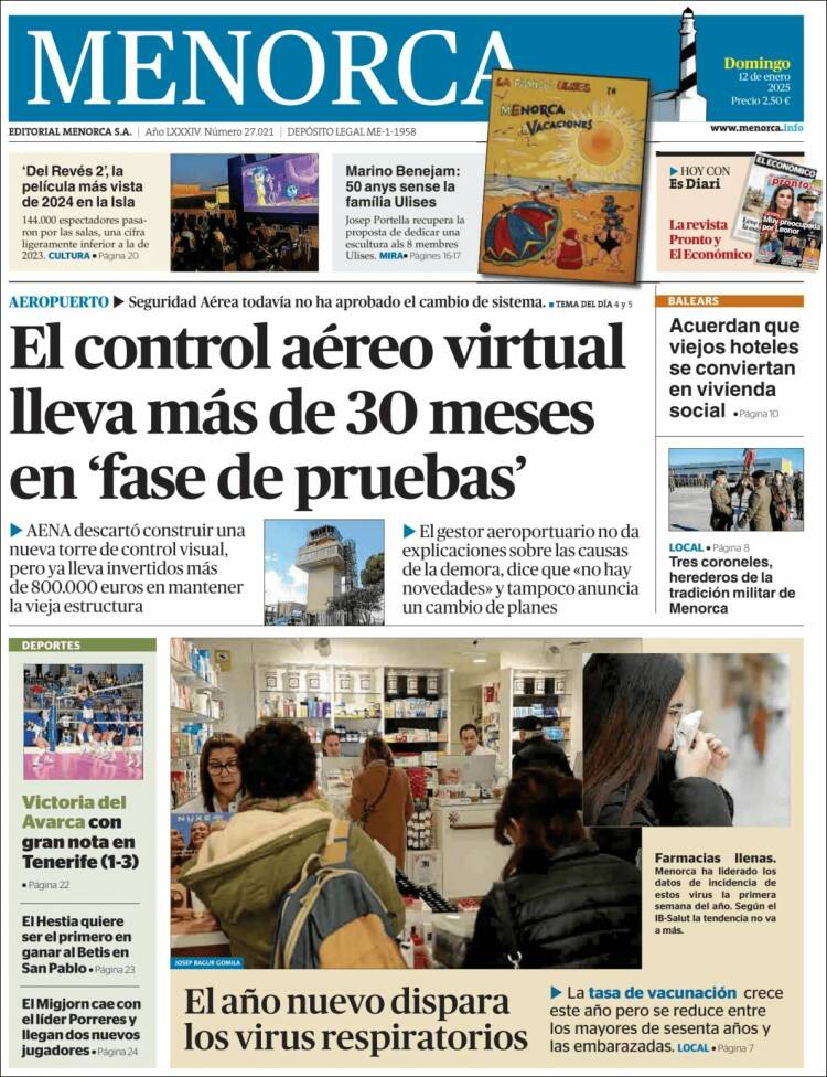 Portada de Menorca - Diario Insular (España)