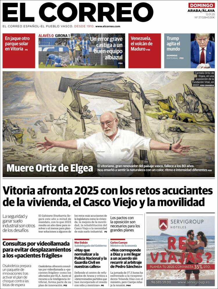 Portada de El Correo - Álava (España)