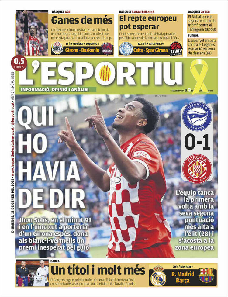 Portada de L'Esportiu : Girona (España)