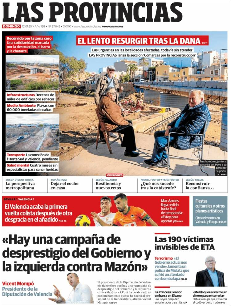 Portada de Las Provincias (España)