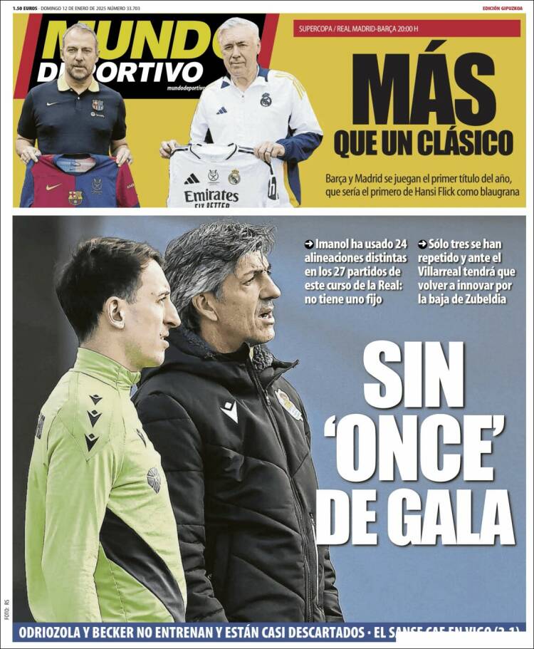 Portada de Mundo Deportivo Gipuzkoa (España)
