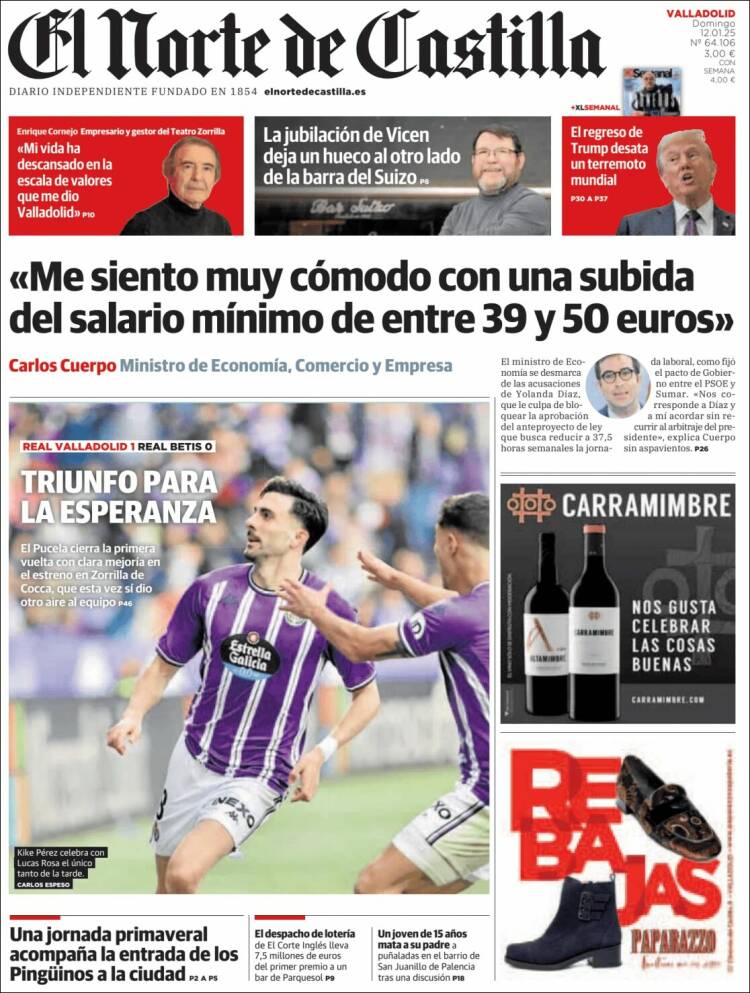 Portada de Norte de Castilla - Valladolid (España)