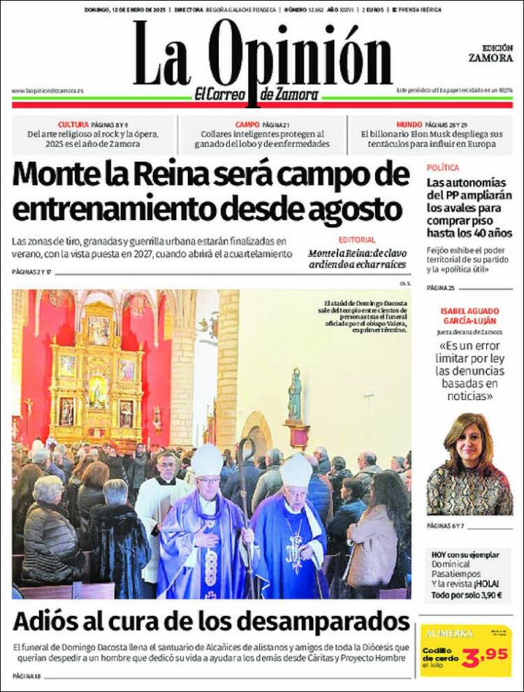 Portada de La Opinión - El Correo de Zamora (España)