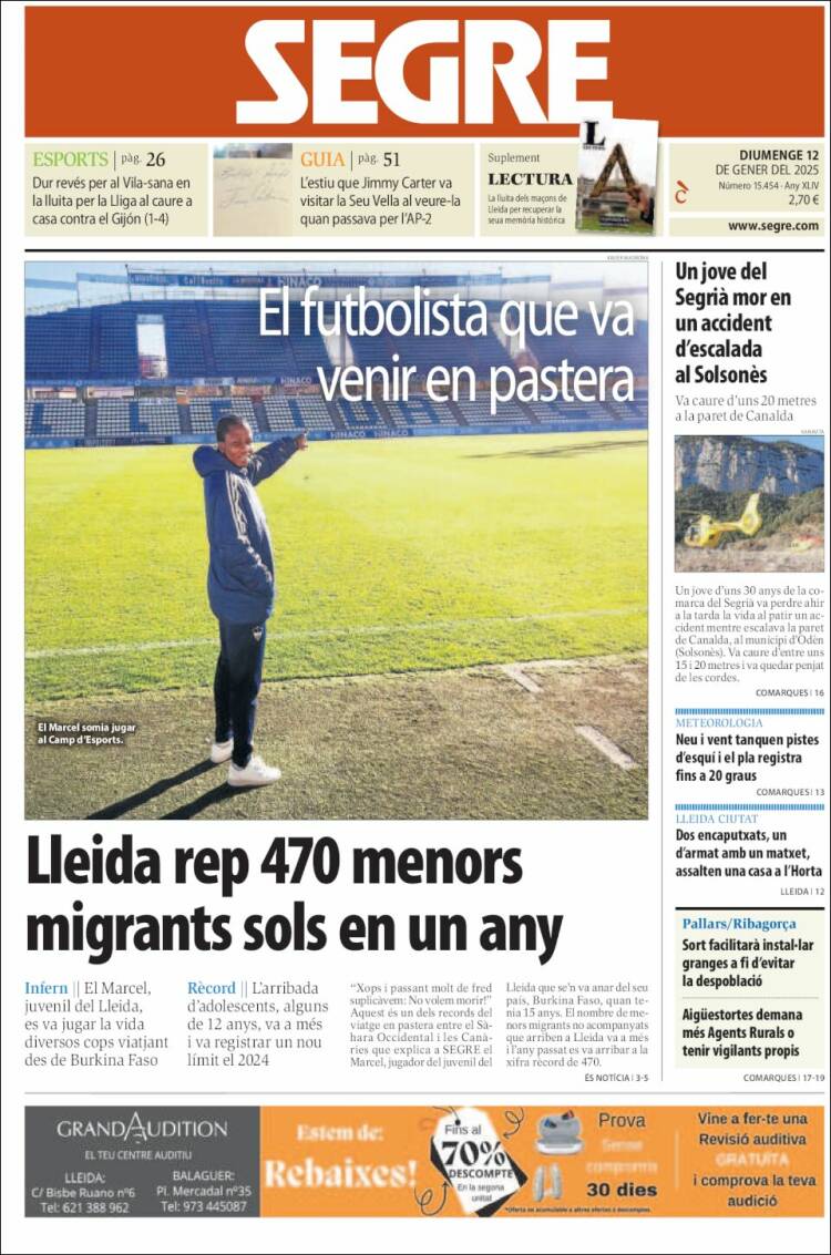Portada de Segre (España)