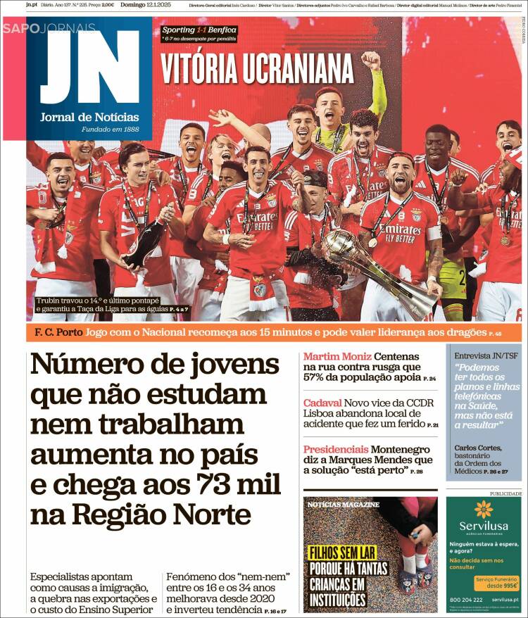 Portada de Jornal de Notícias (Portugal)