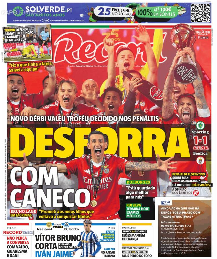 Portada de Record (Portugal)