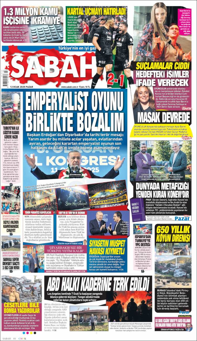 Portada de Sabah (Turqu&iacute;a)