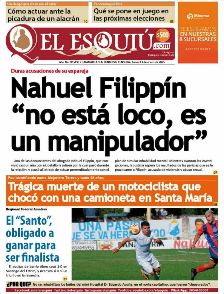 Portada de El Esquiu (Argentina)