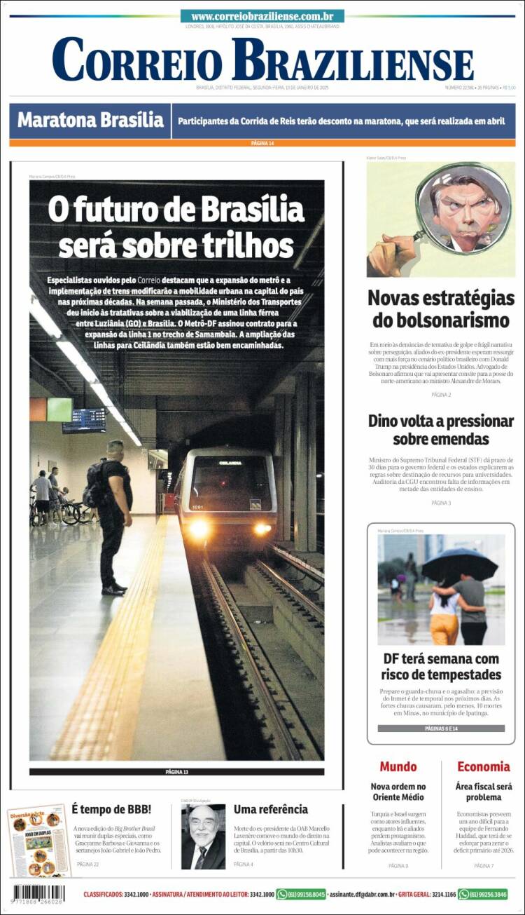 Portada de Correio Braziliense (Brasil)