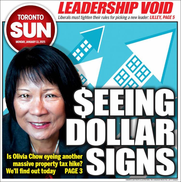 Portada de The Toronto Sun (Canadá)