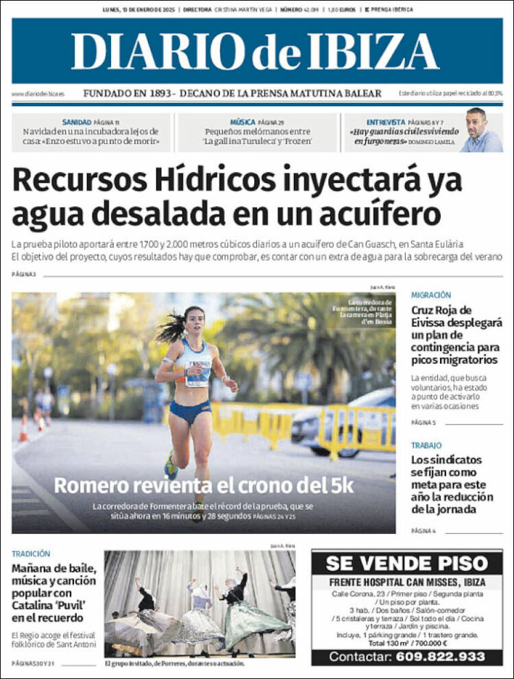 Portada de Diario de Ibiza (España)