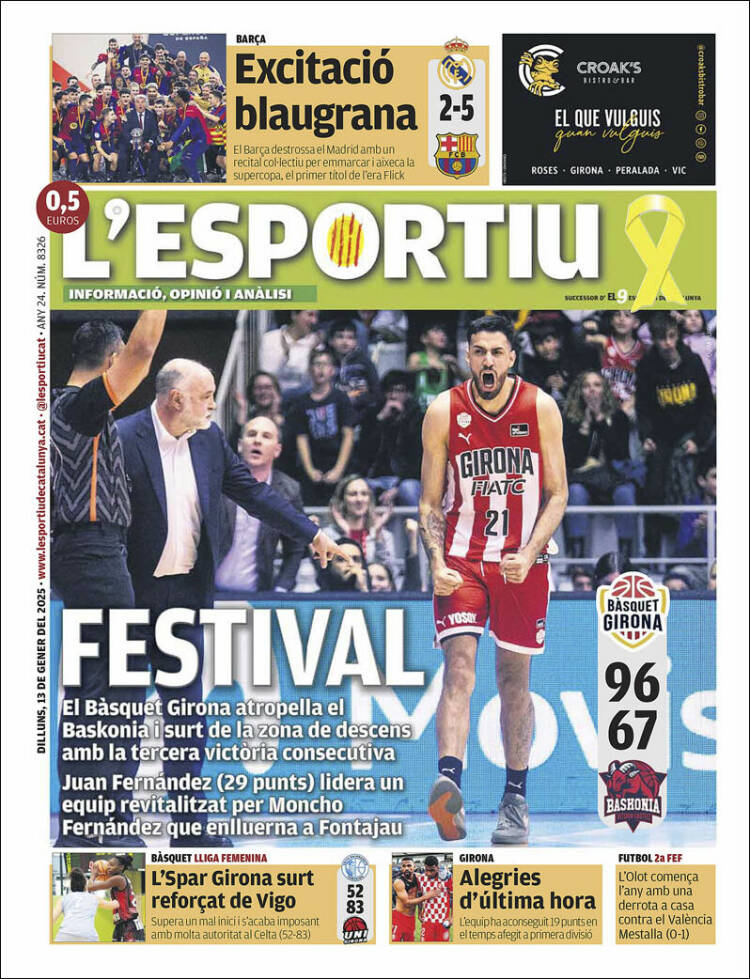 Portada de L'Esportiu : Girona (España)