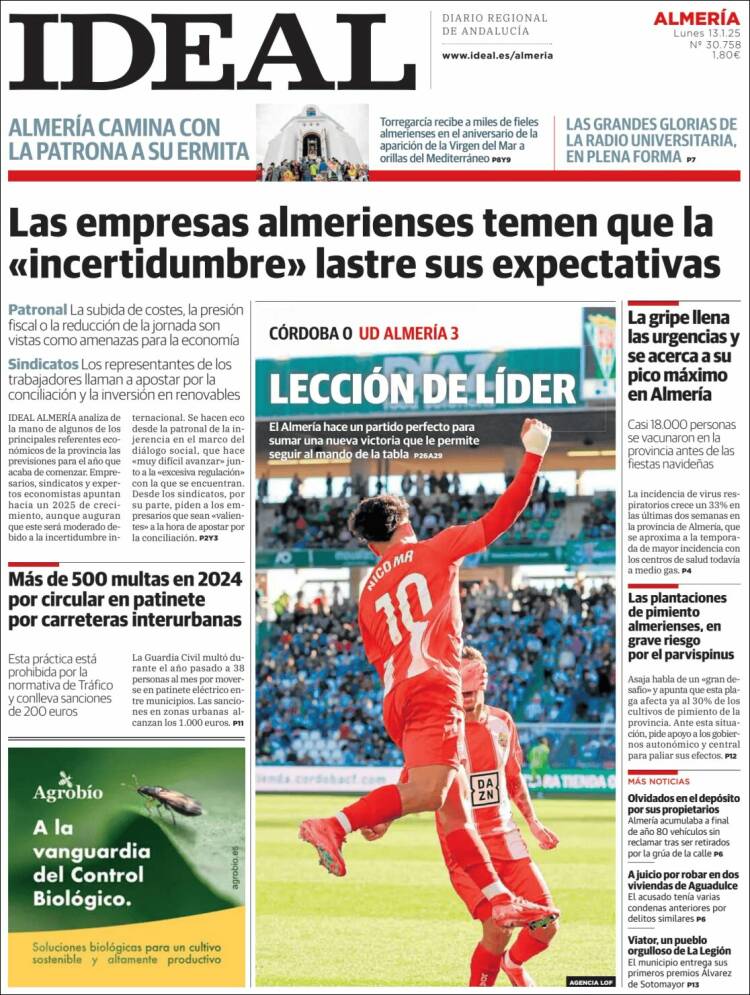 Portada de Ideal Almeria (España)