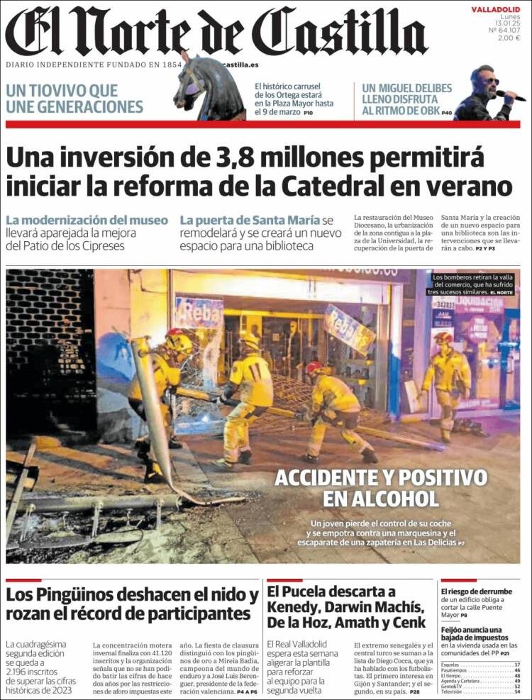 Portada de Norte de Castilla - Valladolid (España)