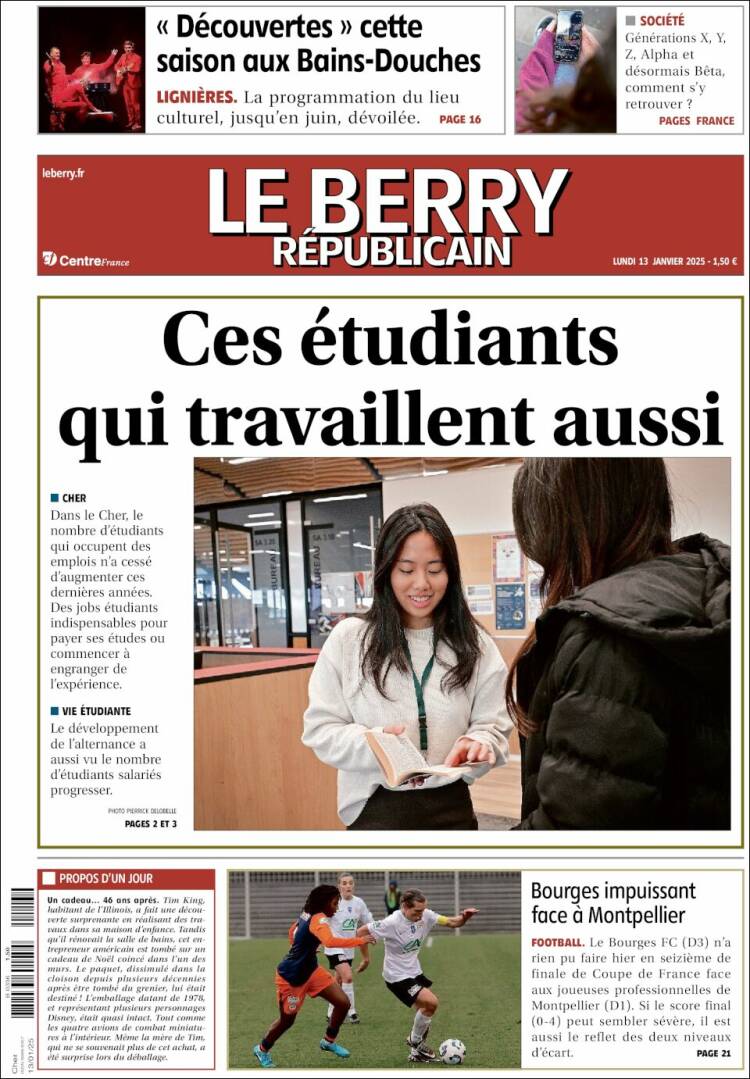 Portada de Berry Republicain (Francia)