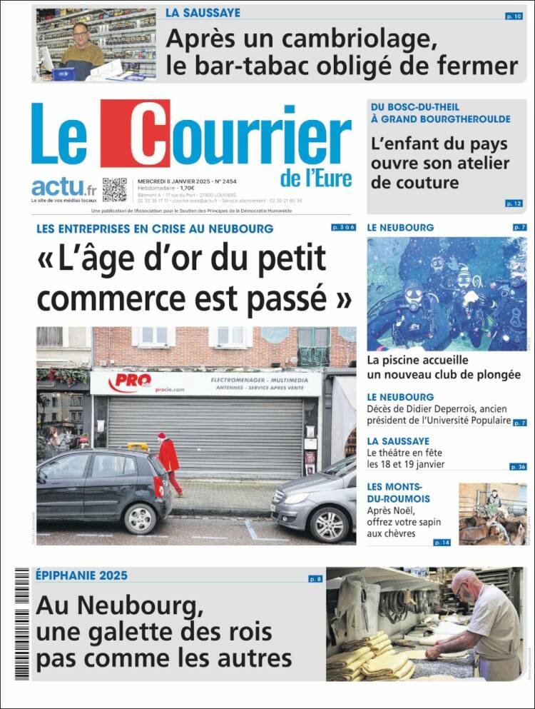 Portada de Le Courrier de l'Ouest (Francia)