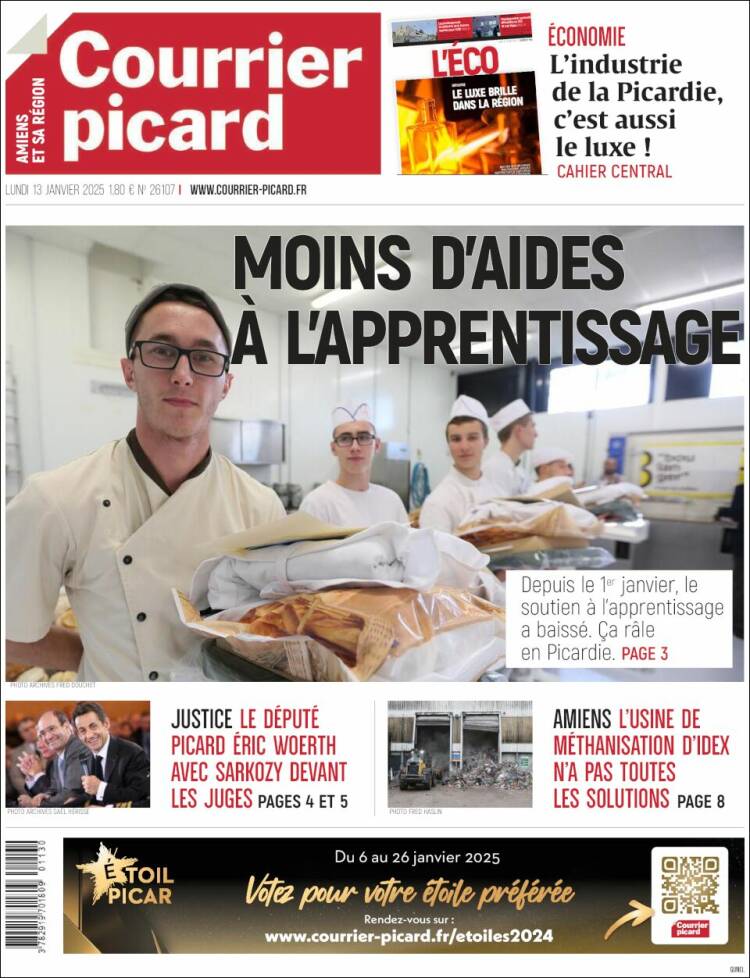 Portada de Courrier Picard (Francia)