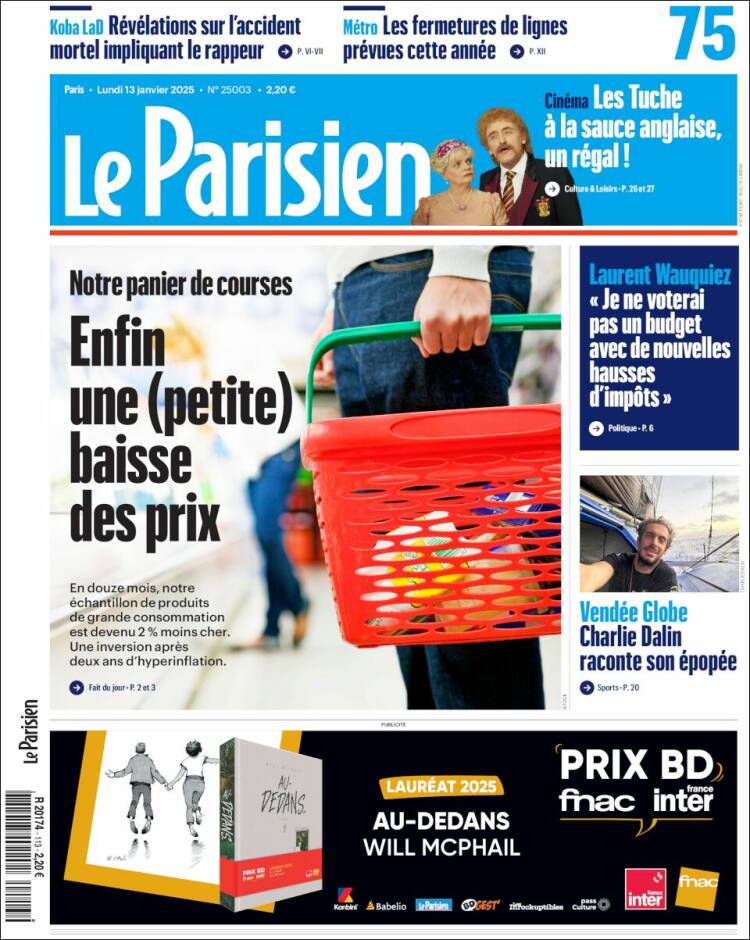 Portada de Le Parisien (Francia)