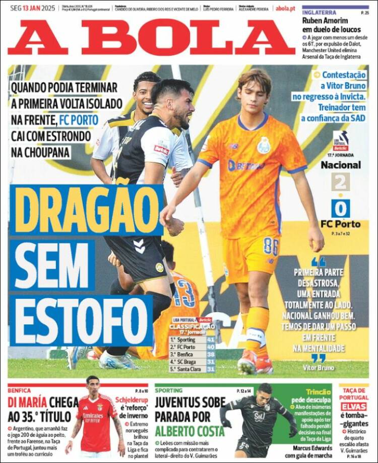 Portada de A Bola (Portugal)