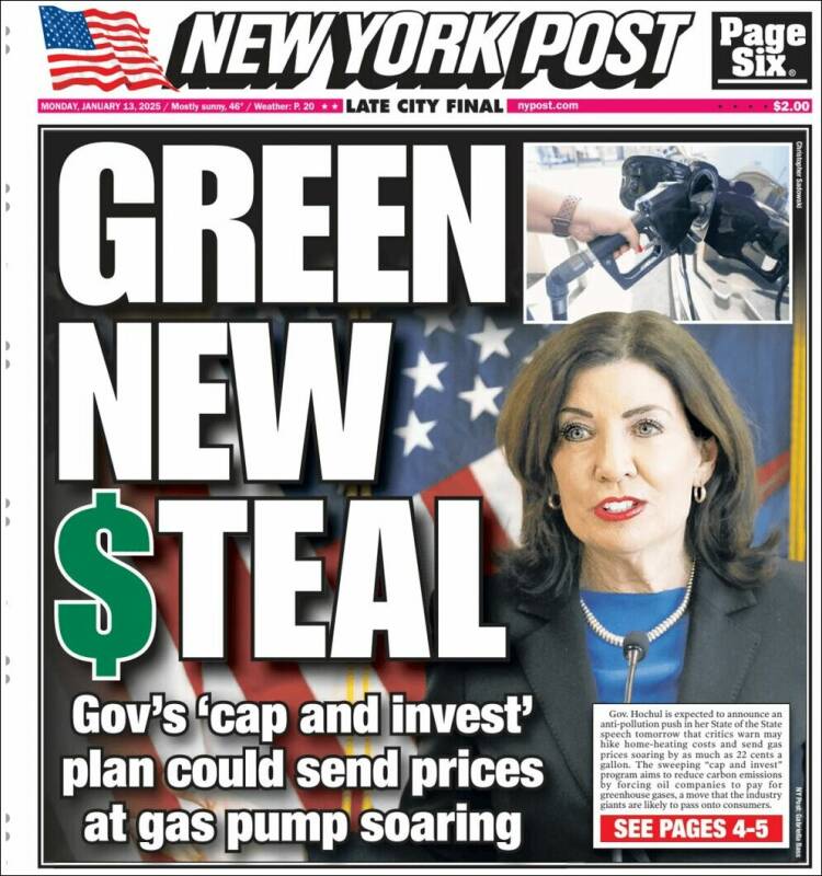 Portada de New York Post (USA)