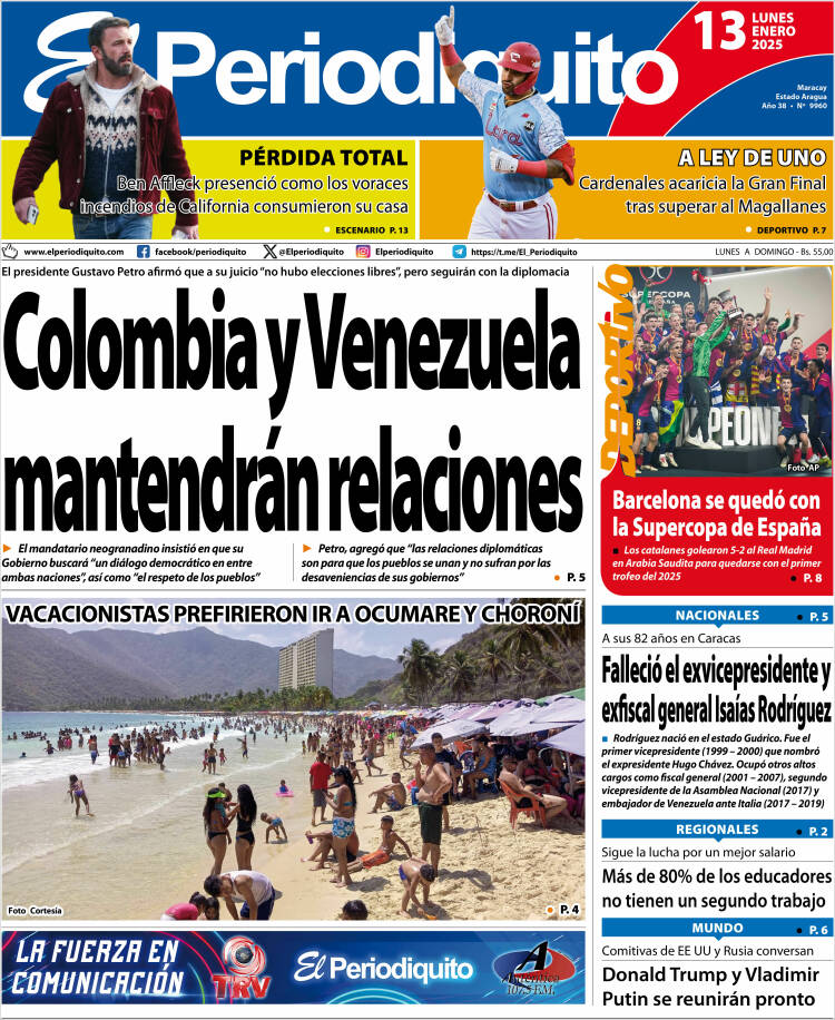 Portada de Periodiquito de Aragua (Venezuela)