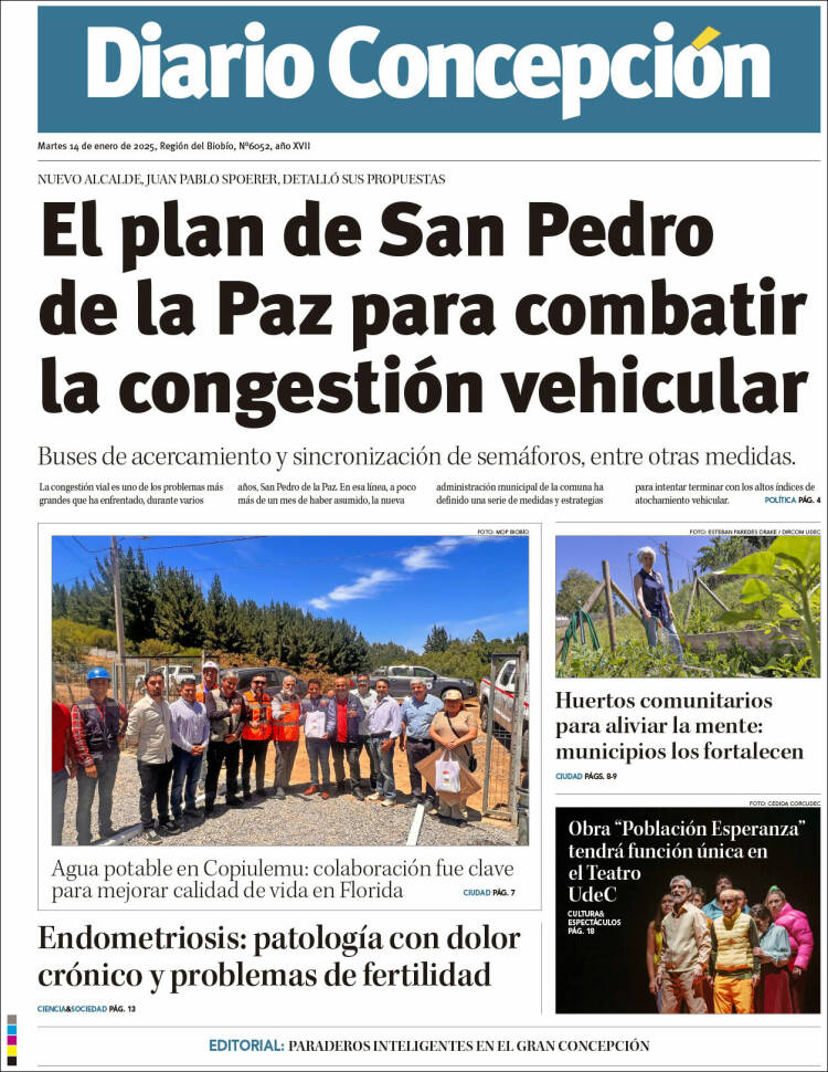 Portada de Diario de Concepción (Chile)