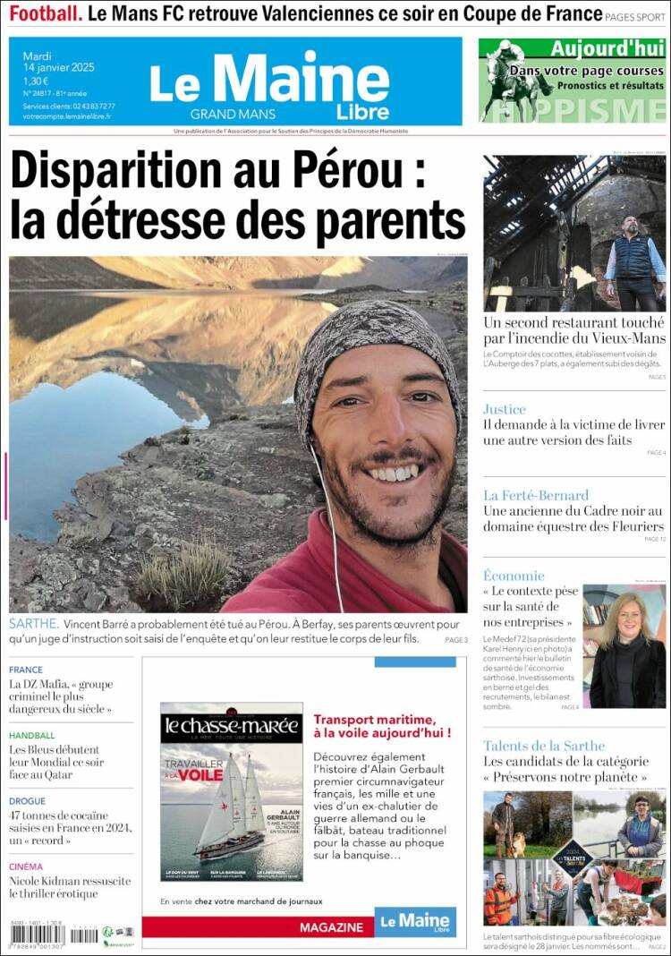 Portada de Le Maine Libre (Francia)