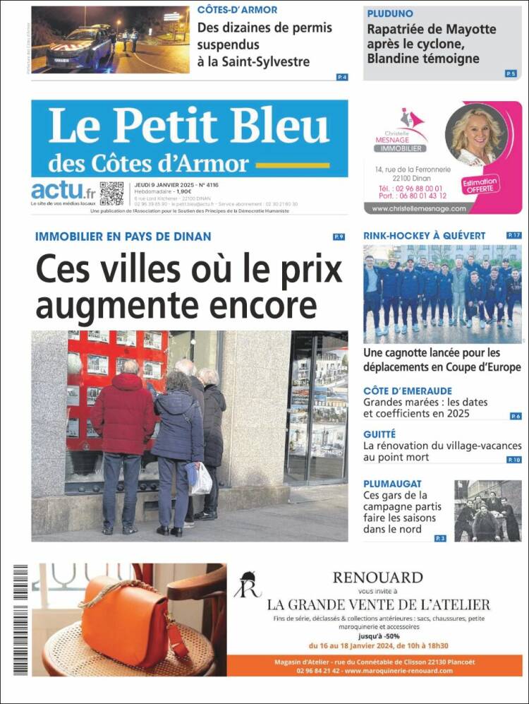 Portada de Le Petit Bleu (Francia)