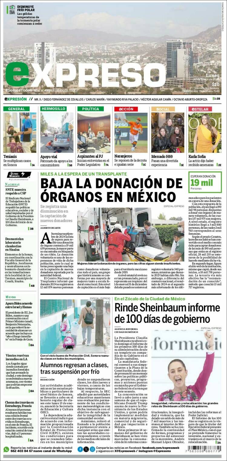 Portada de Expreso (México)