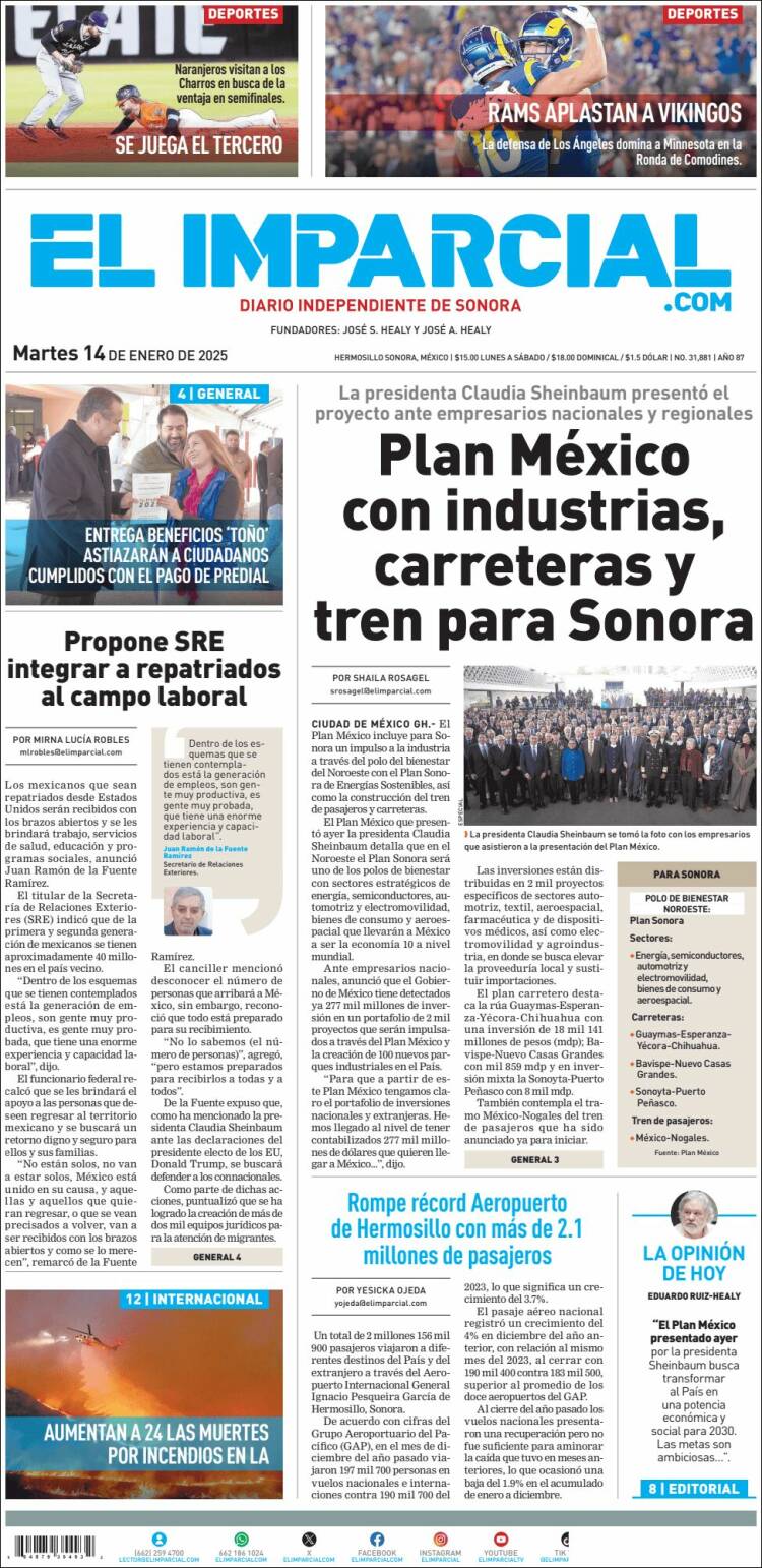 Portada de El Imparcial (México)