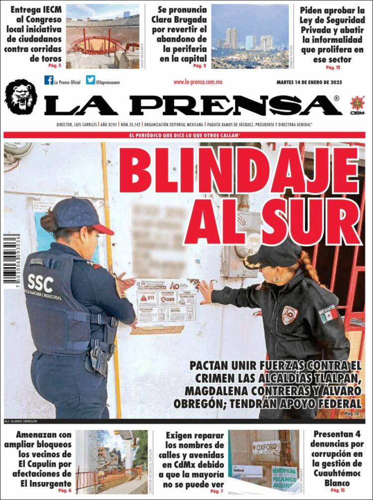 Portada de La Prensa (México)