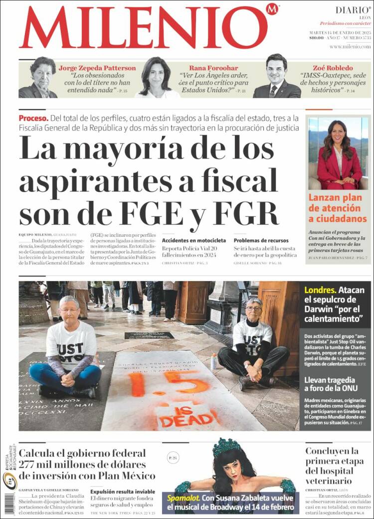 Portada de Milenio de León (México)
