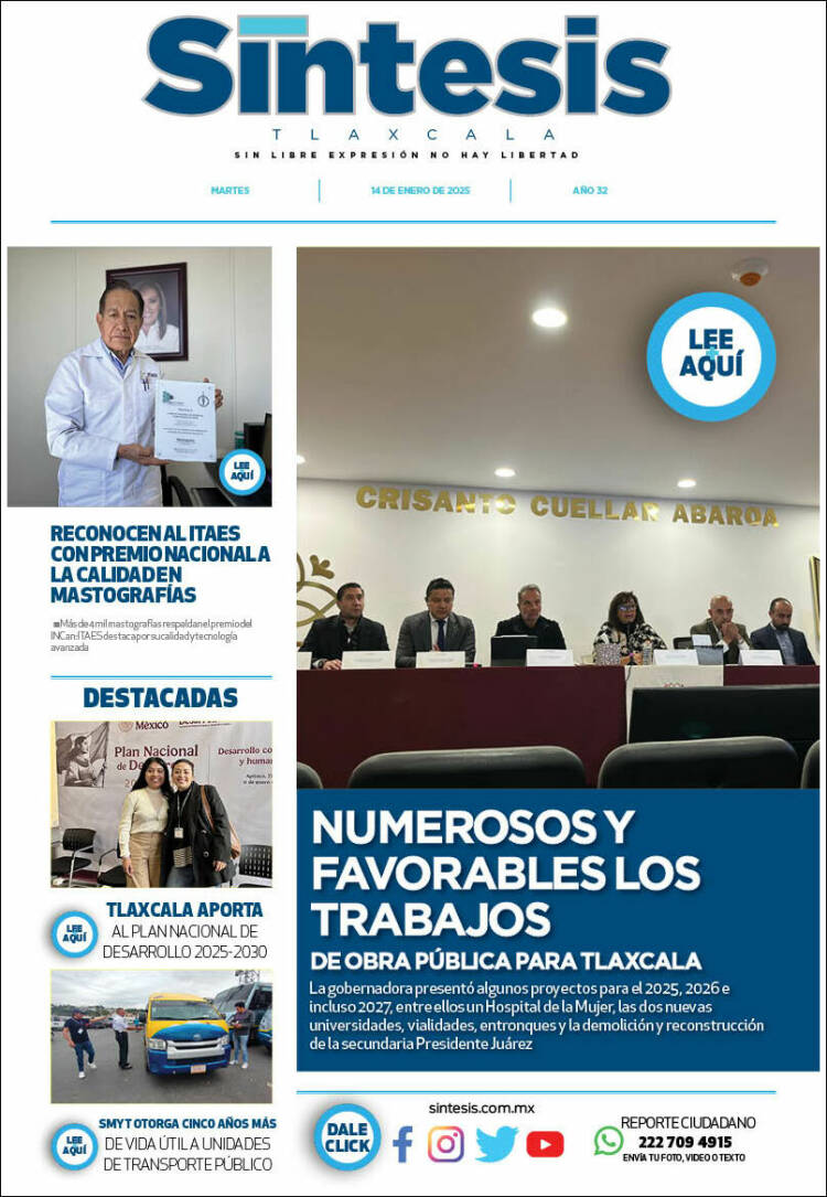 Portada de Síntesis de Tlaxcala (México)