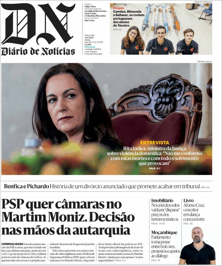 Portada de Diário de Noticias (Portugal)