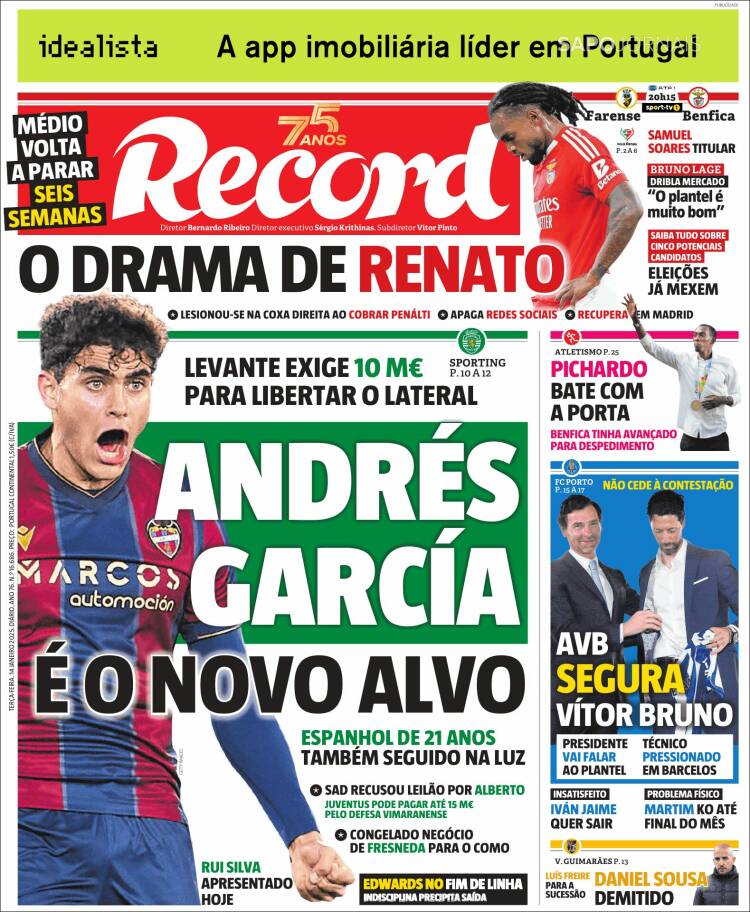 Portada de Record (Portugal)