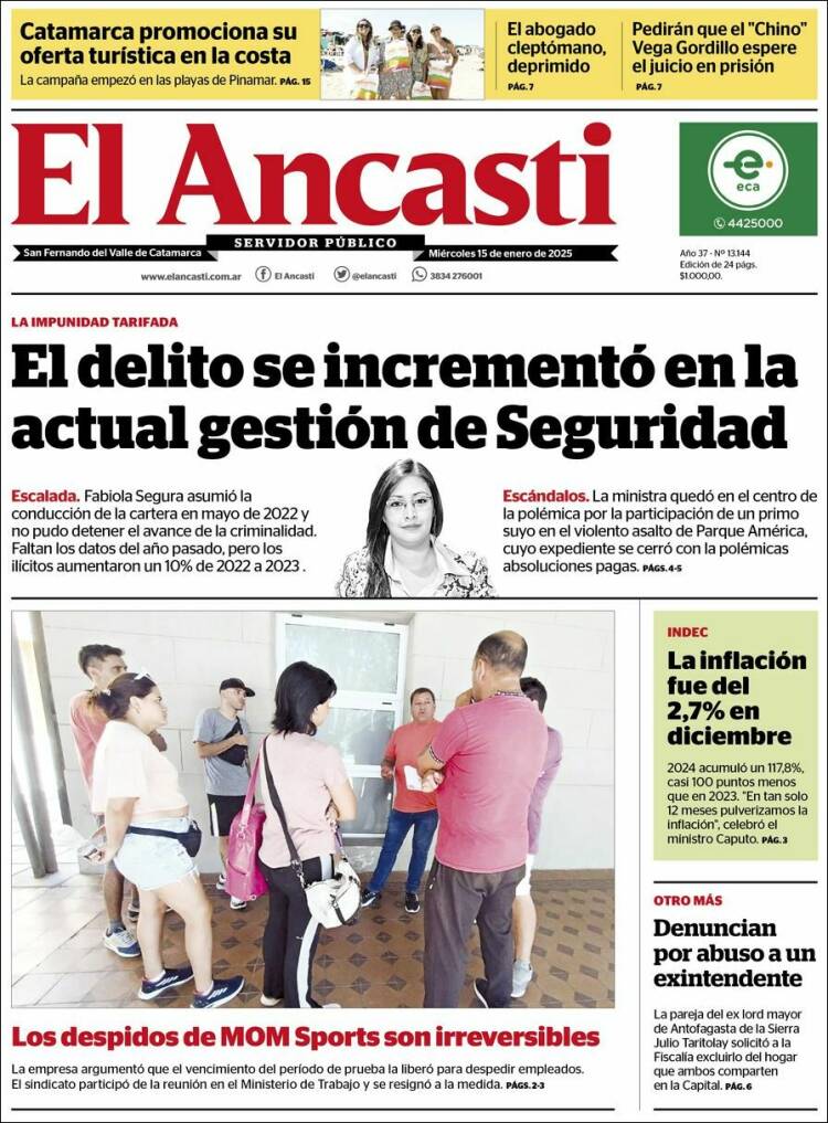 Portada de El Ancasti (Argentina)