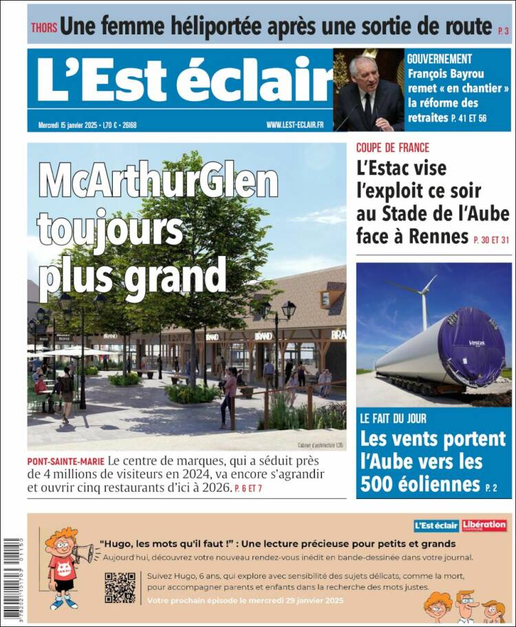 Portada de L'Est Eclair (Francia)