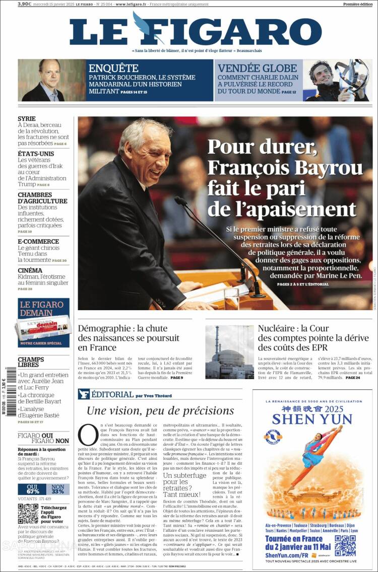 Portada de Le Figaro (Francia)