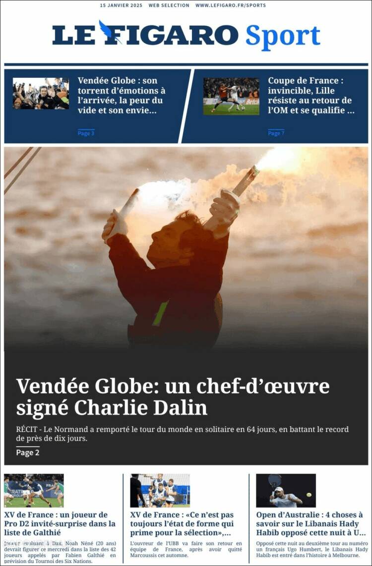 Portada de Le Figaro Sport (Francia)