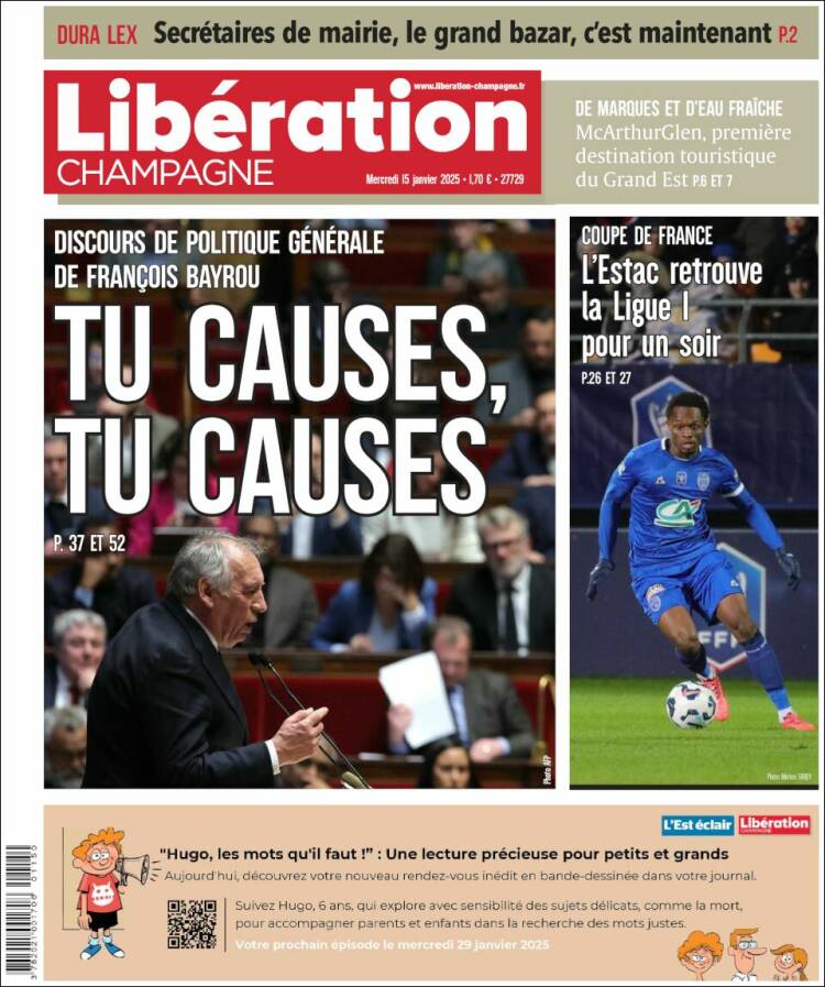 Portada de Libération Champagne (Francia)