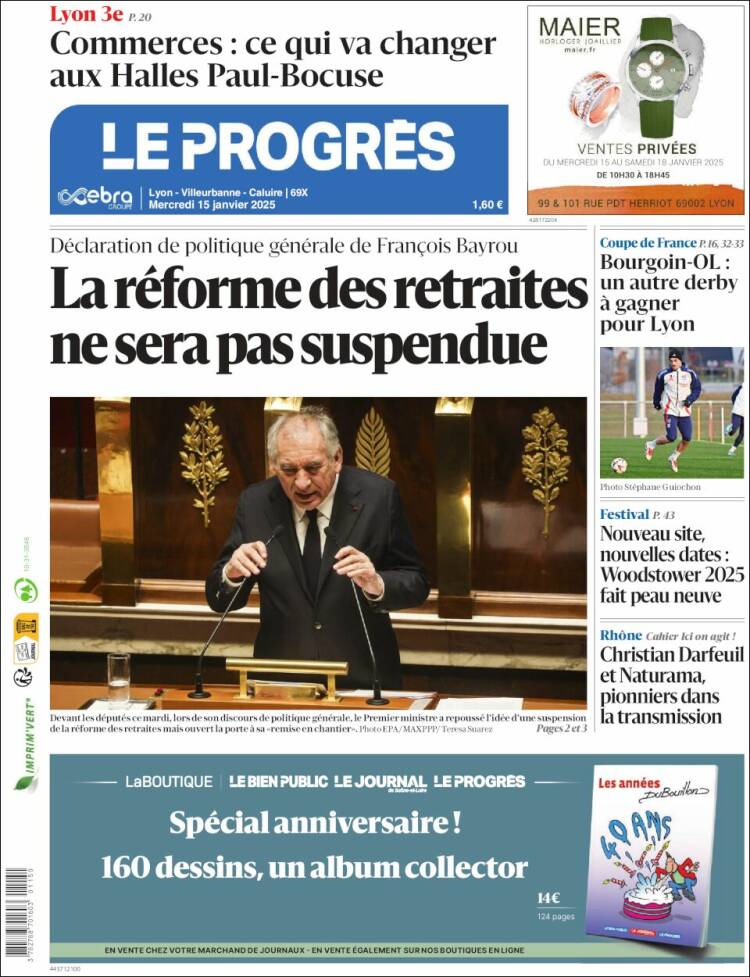 Portada de Progres de Fecamp (Francia)