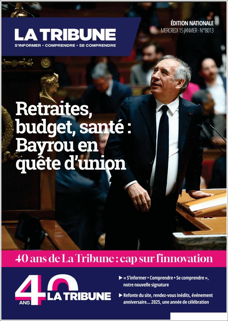 Portada de La Tribune (Francia)