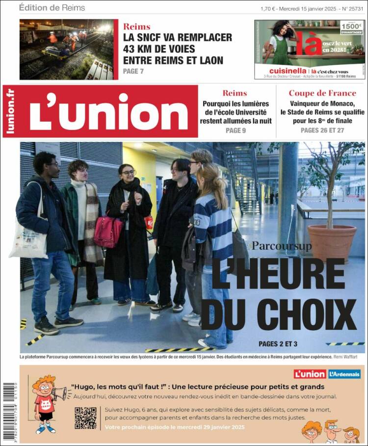 Portada de L'Union (Francia)