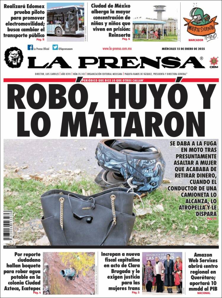 Portada de La Prensa (México)