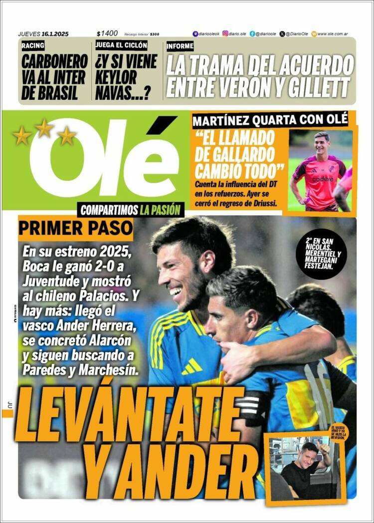 Portada de Olé (Argentina)