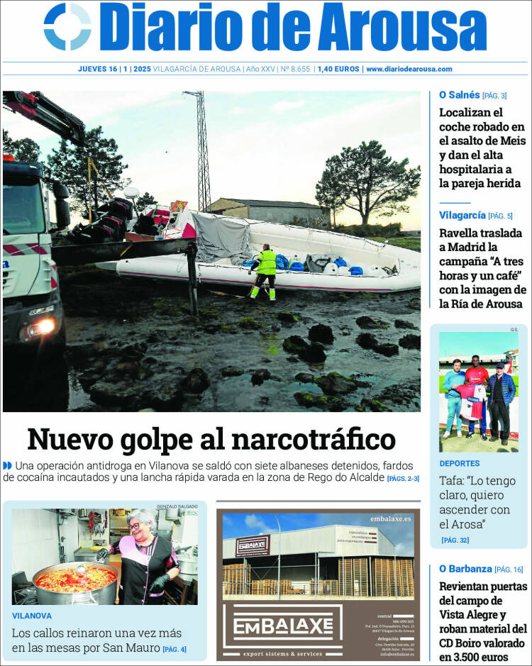 Portada de Diario de Arousa (España)