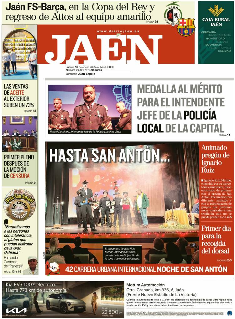 Portada de Diario Jaén (España)