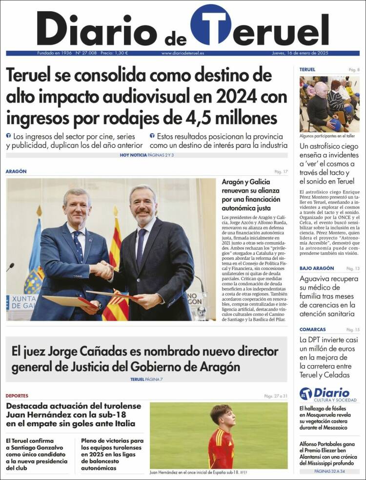 Portada de Diario de Teruel (España)